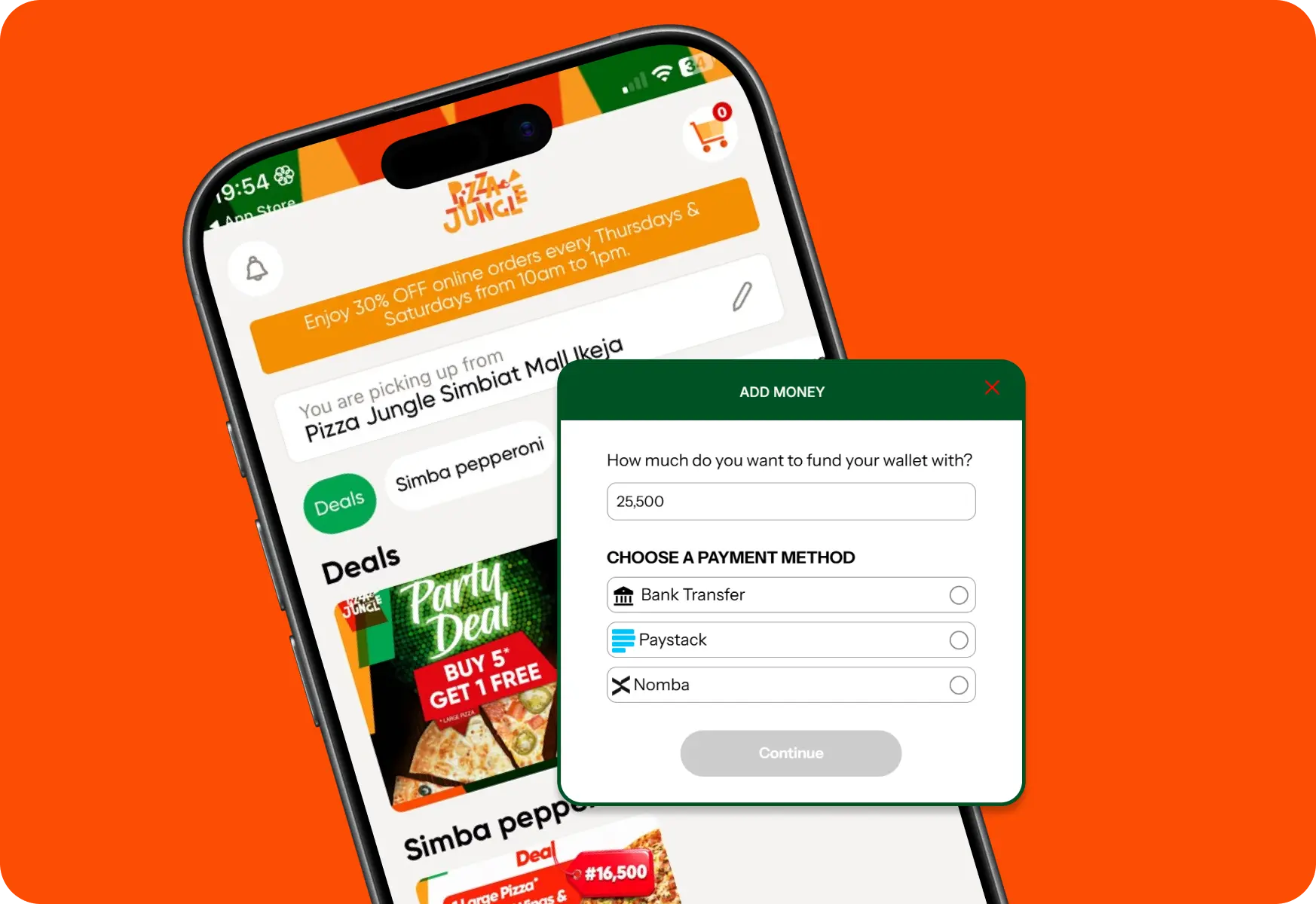 Pizza Jungle e-Wallet